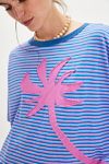 Striped Palm Applique Tee
