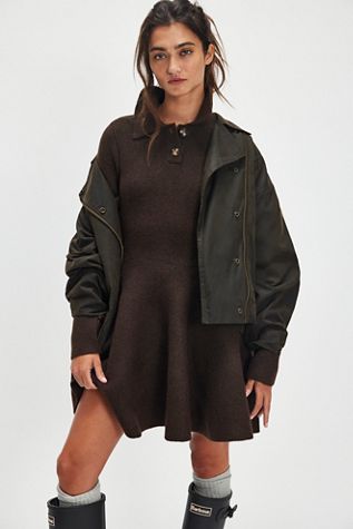 Robe mini en maille volume Lexter Bardot
