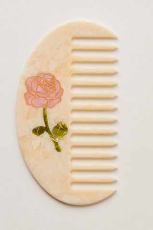 Solar Eclipse Hand-Painted Gua Sha Treatment Hair Comb