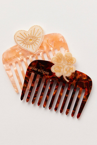 Solar Eclipse Hand-Painted Pocket Comb at Free People in Celestial Heart
