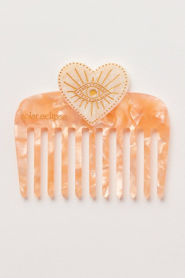 Solar Eclipse Hand-Painted Pocket Comb #1