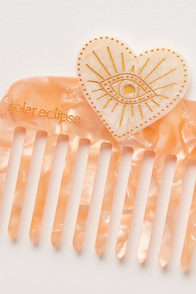 Solar Eclipse Hand-Painted Pocket Comb #2