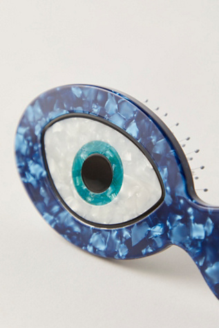 Solar Eclipse Hand-Painted Compact 2-1 Perfect Daily Brush at Free People in Blue