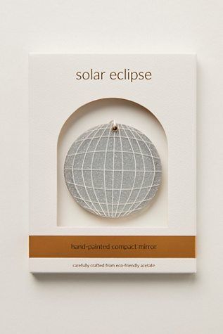 Карманное зеркальце ручной росписи Solar Eclipse, цвет: Серебряный — фото 4