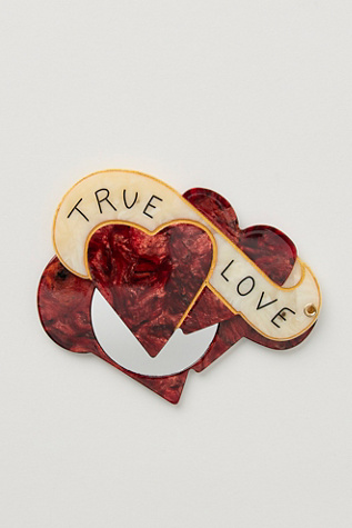 Solar Eclipse Hand-Painted Compact Mirror at Free People in Red
