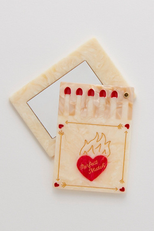 Solar Eclipse Compact Mirror at Free People in Red