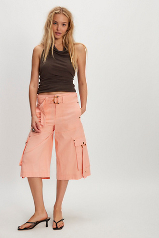 Tidal Wave Cropped Trousers at Free People in Coral Pink, Size: US 0