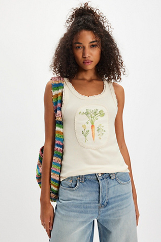 We The Free Garden Tank Top by Free People in Orange, Size: XL