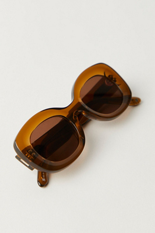 Jimmy Fairly The Cinnamon Rectangle Sunglasses at Free People in Brown