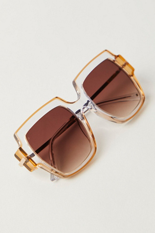 Jimmy Fairly The Isla Square Sunglasses at Free People in White