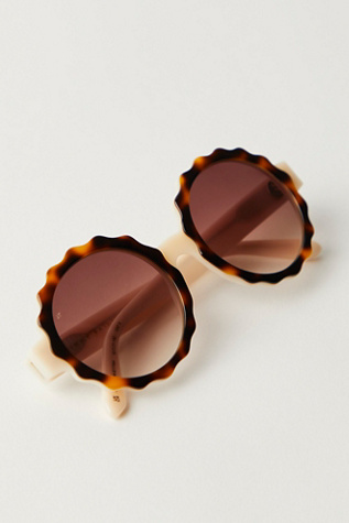 Jimmy Fairly The Lily Round Sunglasses at Free People in White