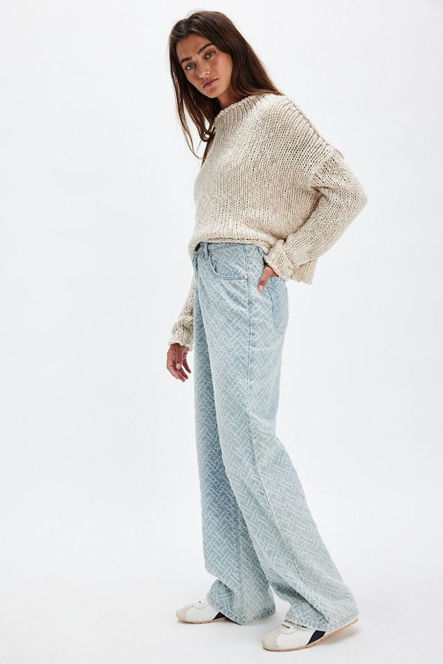 OneTeaspoon Jackson Wide-Leg Jacquard Jeans #3