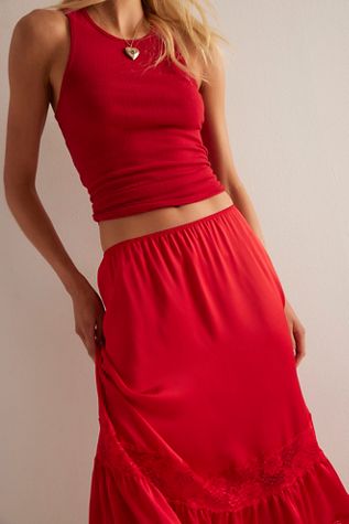 Frankies Bikinis Hideaway Satin Midi Skirt