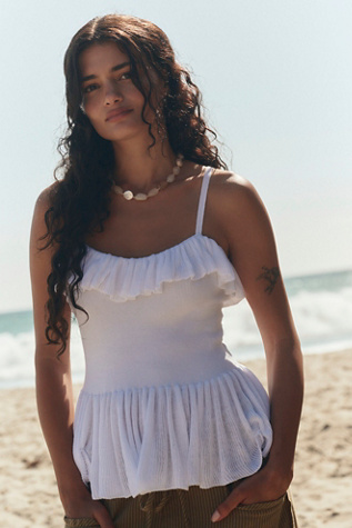 Lennox Sweater Tank Top by free-est at Free People in Clean Ivory, Size: Large
