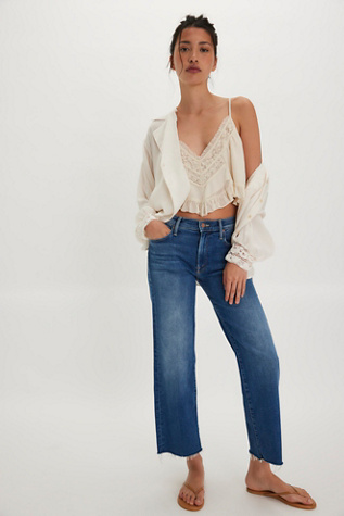 MOTHER Mid-Rise Rambler Zip Ankle Jeans