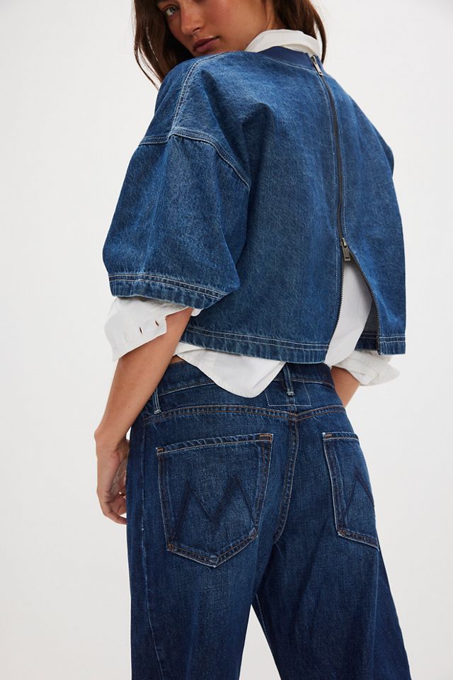 MOTHER The Mid-Rise Full-Pipe Flood Fray Jeans #3