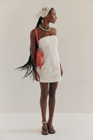 Moonflower Mini Dress by Free People in White, Size: M