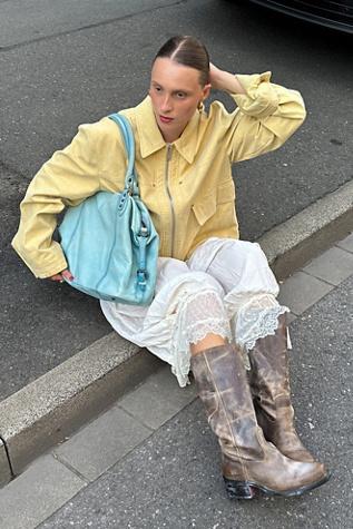 Женские ботинки Frye for Free People Campus 14L, цвет: Пыльный серо-коричневый — фото 7