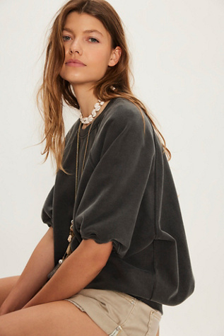 Better On Sweatshirt by Free People in Black, Size: XS