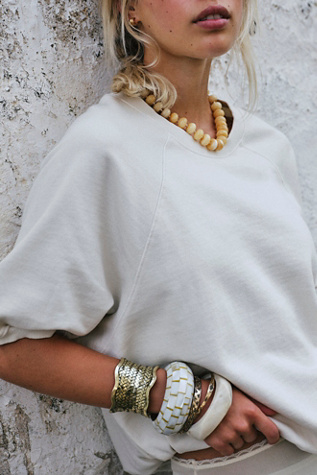 Better On Sweatshirt by Free People in White, Size: M