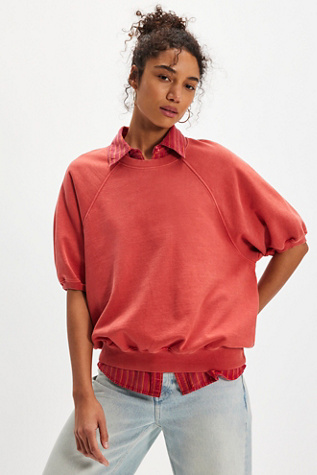 Sweat-shirt On Amélioré par Free People en Fiery Red, pour femme