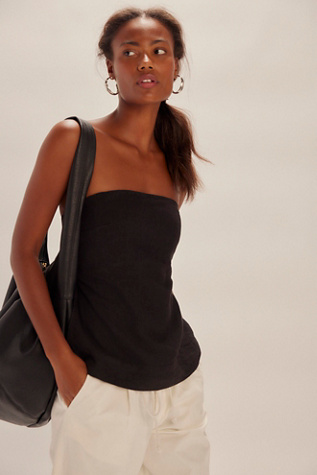 Top en lin Bernadette par free-est en Black, pour femme chez Free People