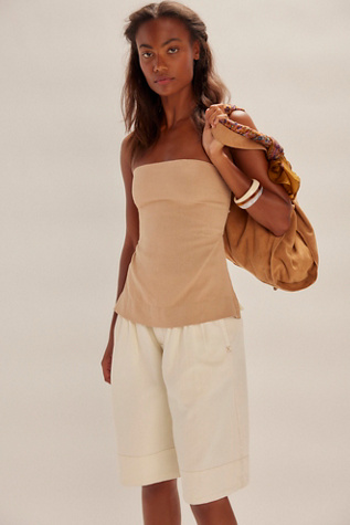 Top en lin Bernadette par free-est en Mousse De Cacao, pour femme taille: XS chez Free People