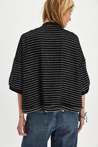 Matilda Striped Terry Cardigan