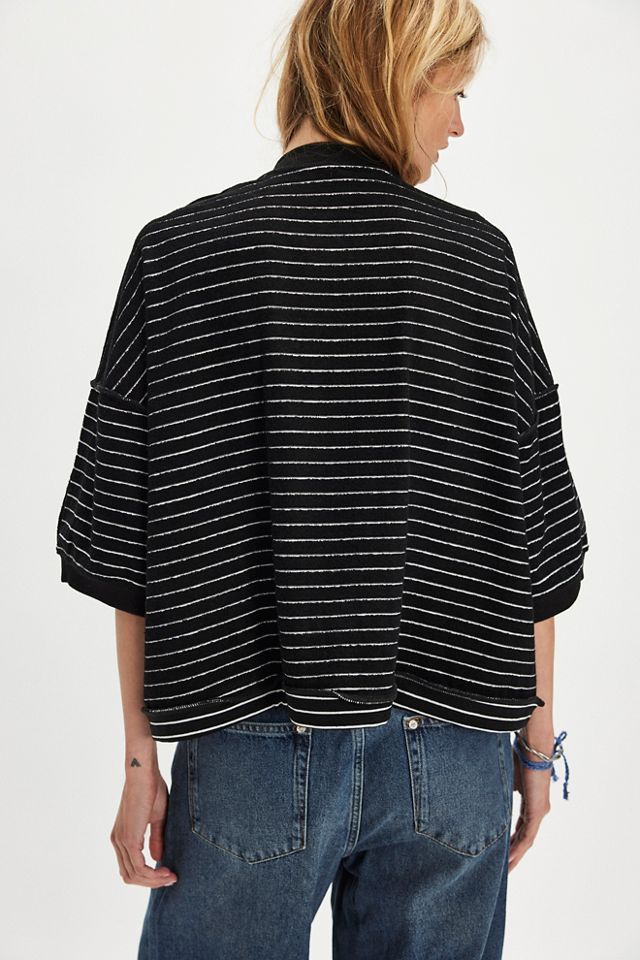 Matilda Striped Terry Cardigan #1