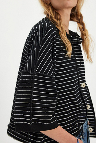 Matilda Striped Terry Cardigan