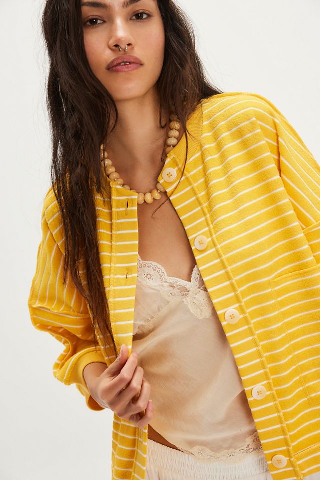Matilda Striped Terry Cardigan #2
