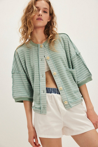 Matilda Striped Terry Cardigan