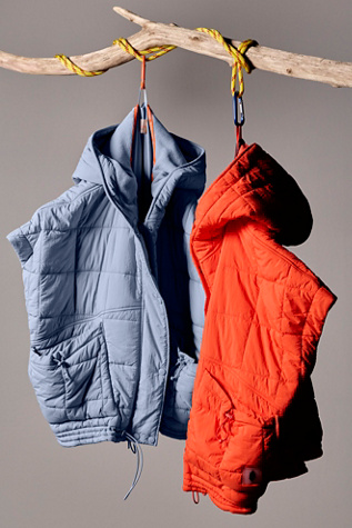 Happy Trails Poncho Jacket by FP Movement at Free People in Blue/Grey, Size: XL