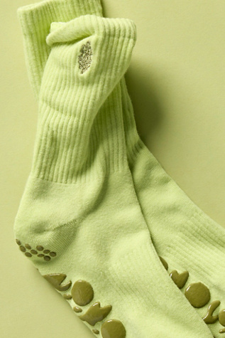 Total Buti Pilates Grip Socks by FP Movement at Free People in Whipped Lime
