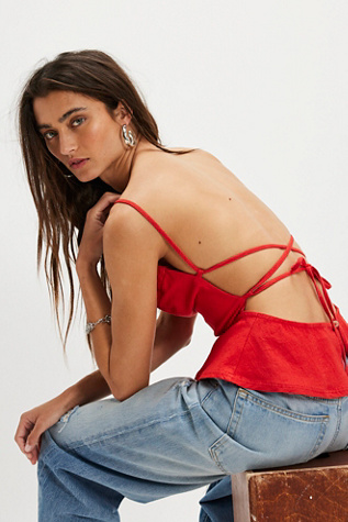 Take Your Time Tank Top at Free People in Cherry Tomato, Size: XS