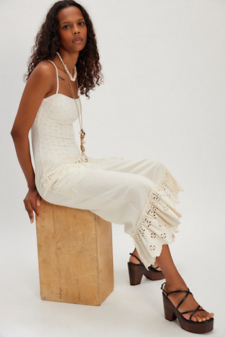 Washed Perla Bloomers by Free People in White, Size: M