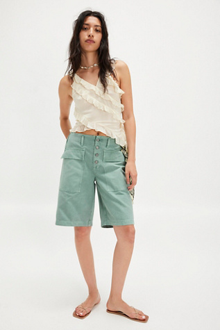 Shorts The Great Outdoors par Free People en Blue Trellis, pour femme taille: XS