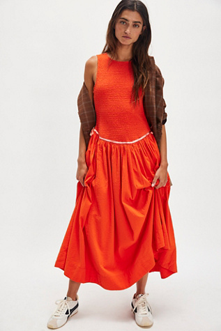 Nightingale Seersucker Midi Dress