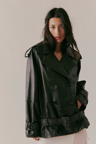 Trench sombre et orageux We The Free en Dark Brown, pour femme chez Free People