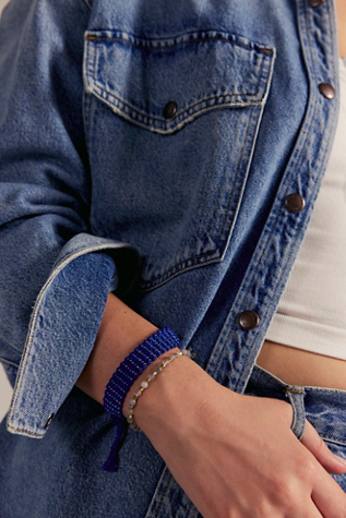 Eloise Soft Bracelet by Free People in Blue