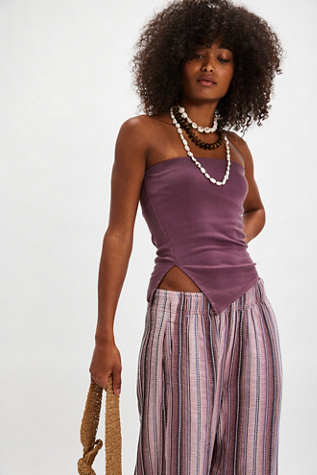 We The Free Lola Side Tube Top at Free People in Violet Siren, Size: XL