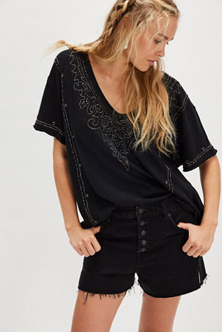 Billie Jo Tee by Free People in Black, Size: S