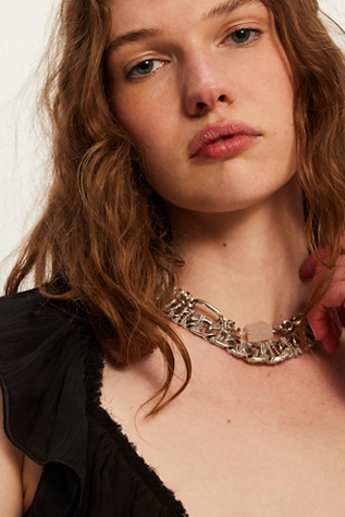 Thatcher Choker by Free People in Silver