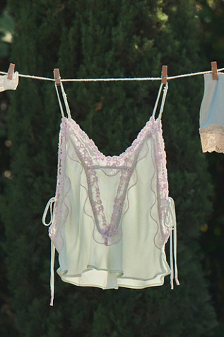 Free People Someone Like You Cami in Celadon Combo