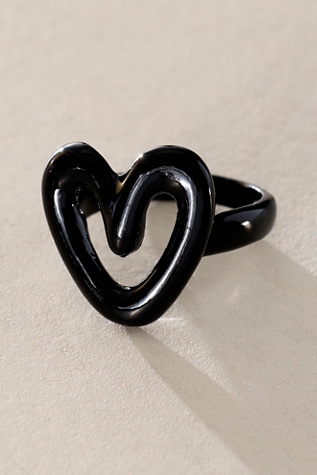 Red Hot Summer Ring by Free People in Black, Size: 7