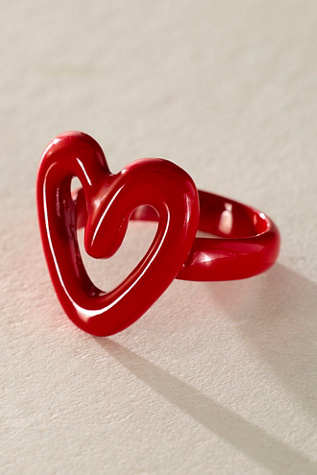 Red Hot Summer Ring at Free People in Coral Reef, Size: 7