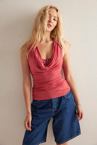 Don't Hang Up Cowl-Neck Cami