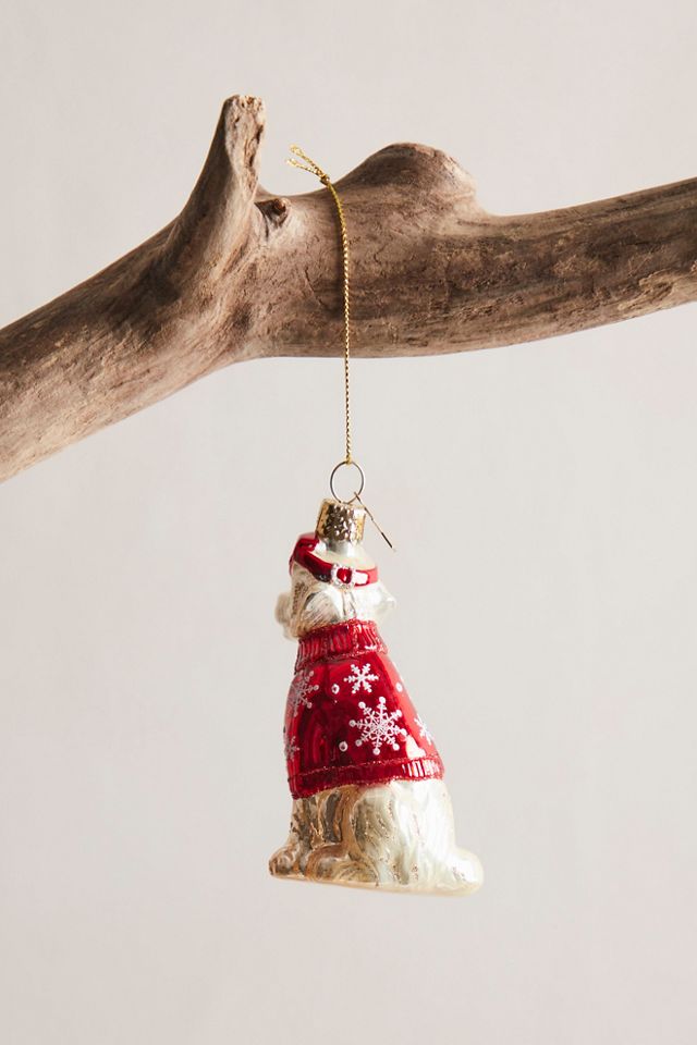 Skiing Golden Ornament #1