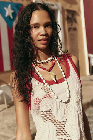 Kalani Layered Necklace at Free People in Coral Reef