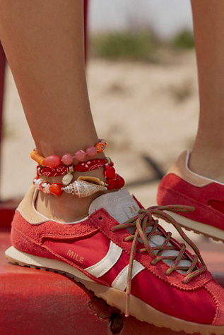 Breezy Anklet by Free People in Red